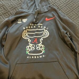 Nike Black Sugar Bowl Graphic Pullover with Red and Green Accents